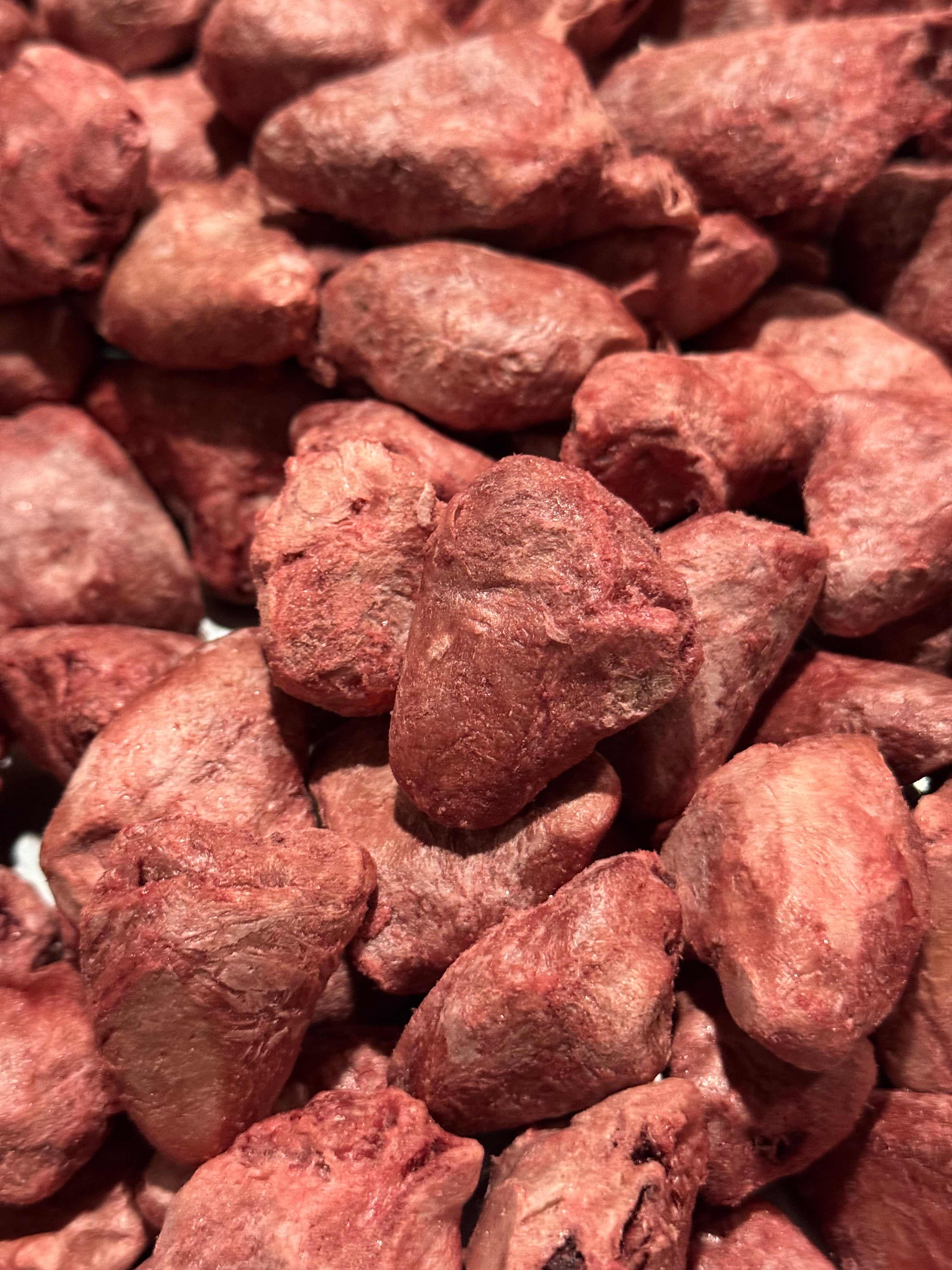 Freeze-Dried Duck Hearts – Fat Removed and Natural CoQ10