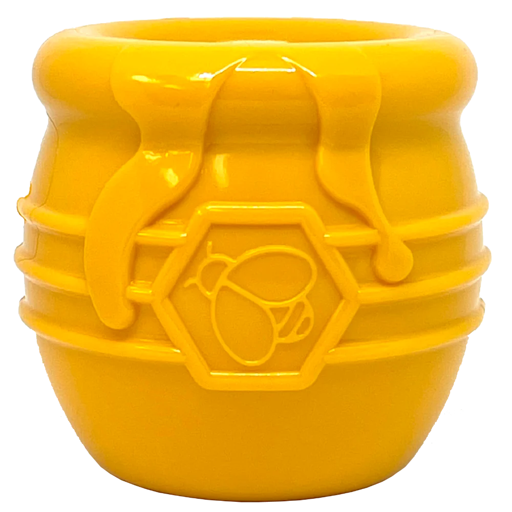 Honey Pot Durable PUP-X Rubber eCup Treat Dispenser & Enrichment Toy-Yellow, XL