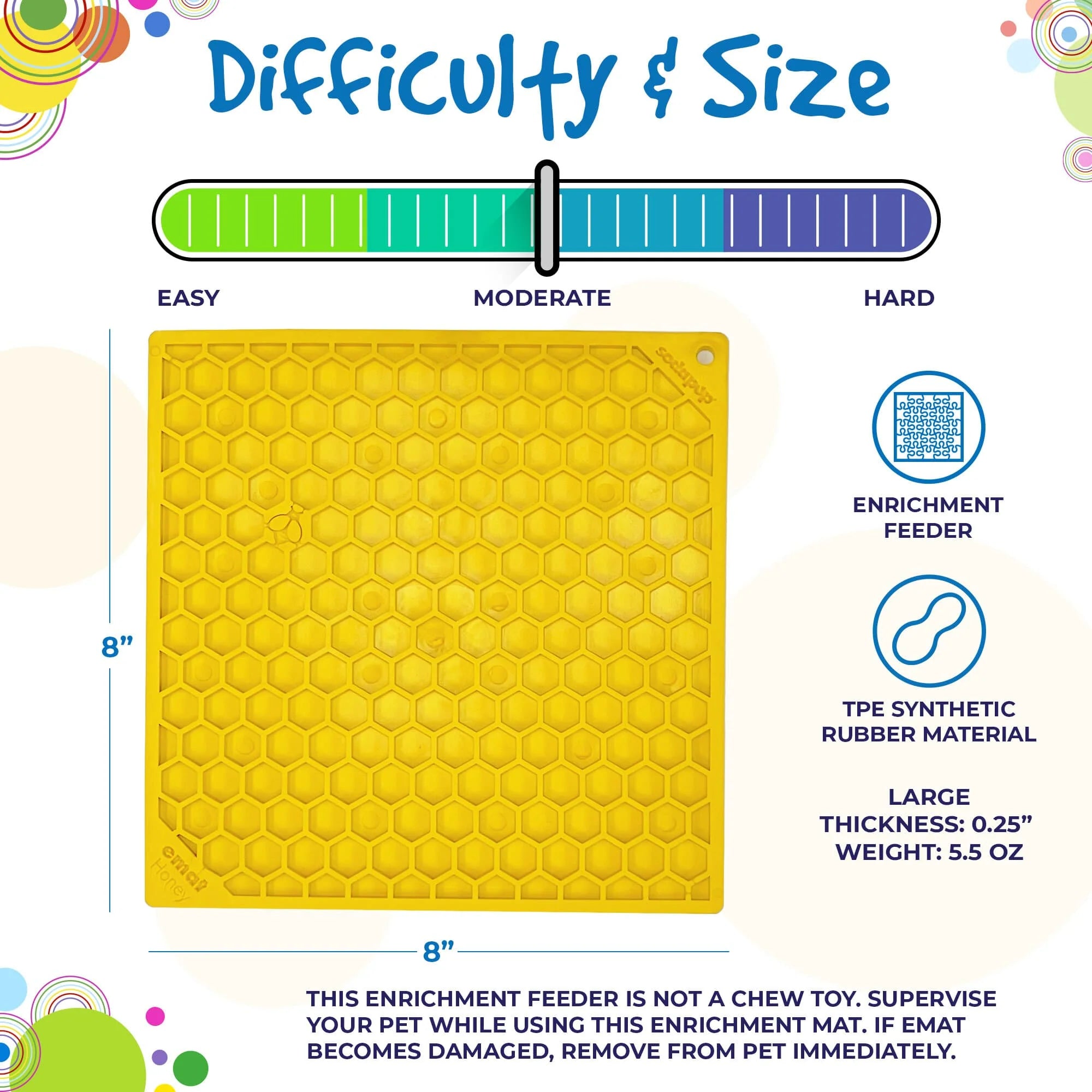 Honeycomb Design Emat Enrichment Lick Mat-Large