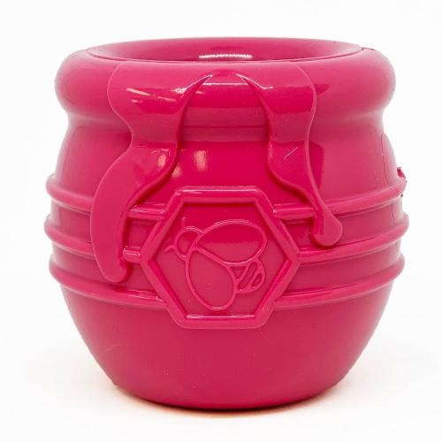 Honey Pot Durable PUP-X Rubber eCup Treat Dispenser & Enrichment Toy-Pink, L