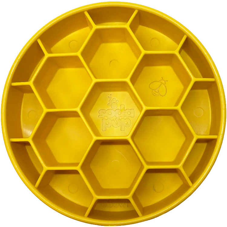 Sodapup-Honeycomb Design eBowl Enrichment Slow Feeder Bowl for Dogs