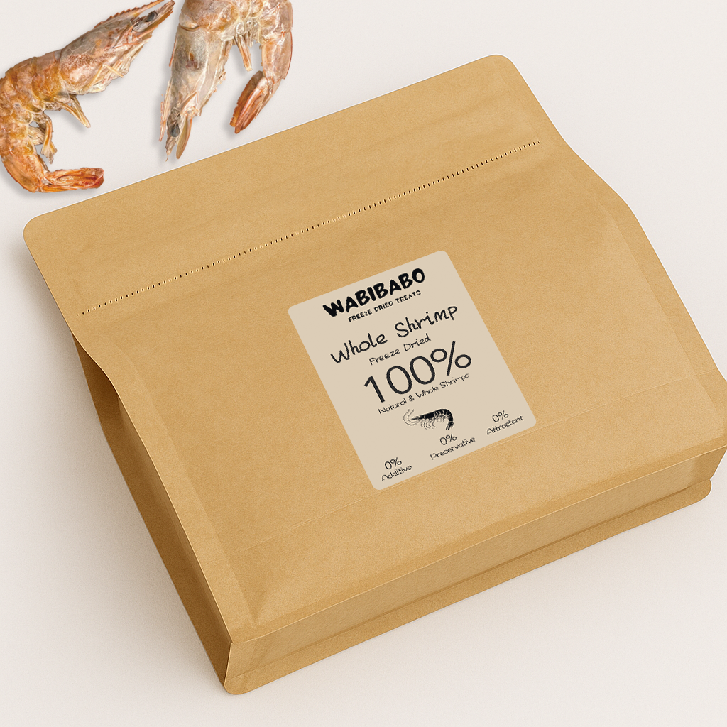 Freeze-Dried Whole Shrimp – High Protein, Low Fat, Cat & Dog Treat